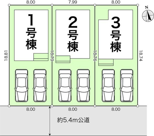 【区画図】 | （商談中）新築住宅　高知市瀬戸東町６期③ | 3号棟