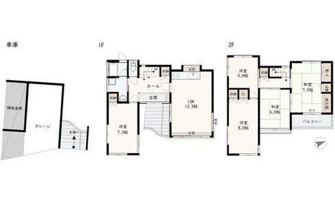 広島市東区牛田早稲田２丁目　中古住宅の間取り