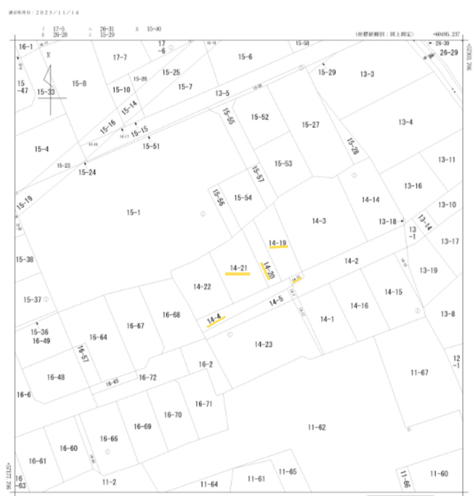 八戸市大字大久保字町道の土地図