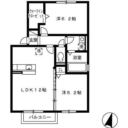 グランドソレイユ光の森 B棟の間取り