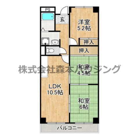 【間取り】 | 　ヴィラージュ私市