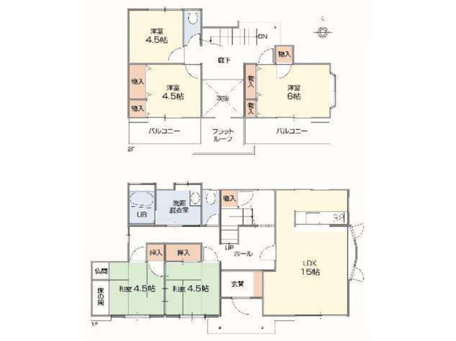 【間取り】 | 東松山市西本宿　中古住宅  