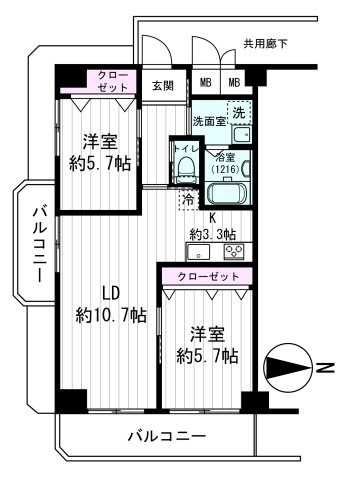 【間取り】 | サニーハウス谷町