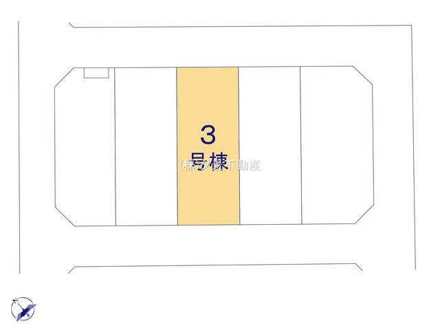 《仲介手数料無料》西区大字佐知川871-7新築一戸建てリーブルガーデンの区画図