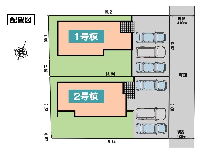 【新築住宅】嵐山町むさし台 全2棟の区画図