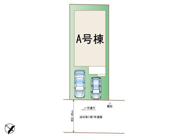 大田区南久が原1丁目　新築戸建ての区画図
