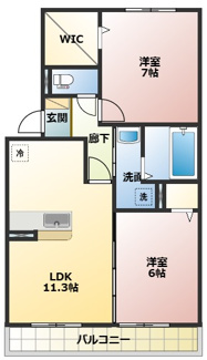 【間取り】 | シャルム・ポンテシコネ