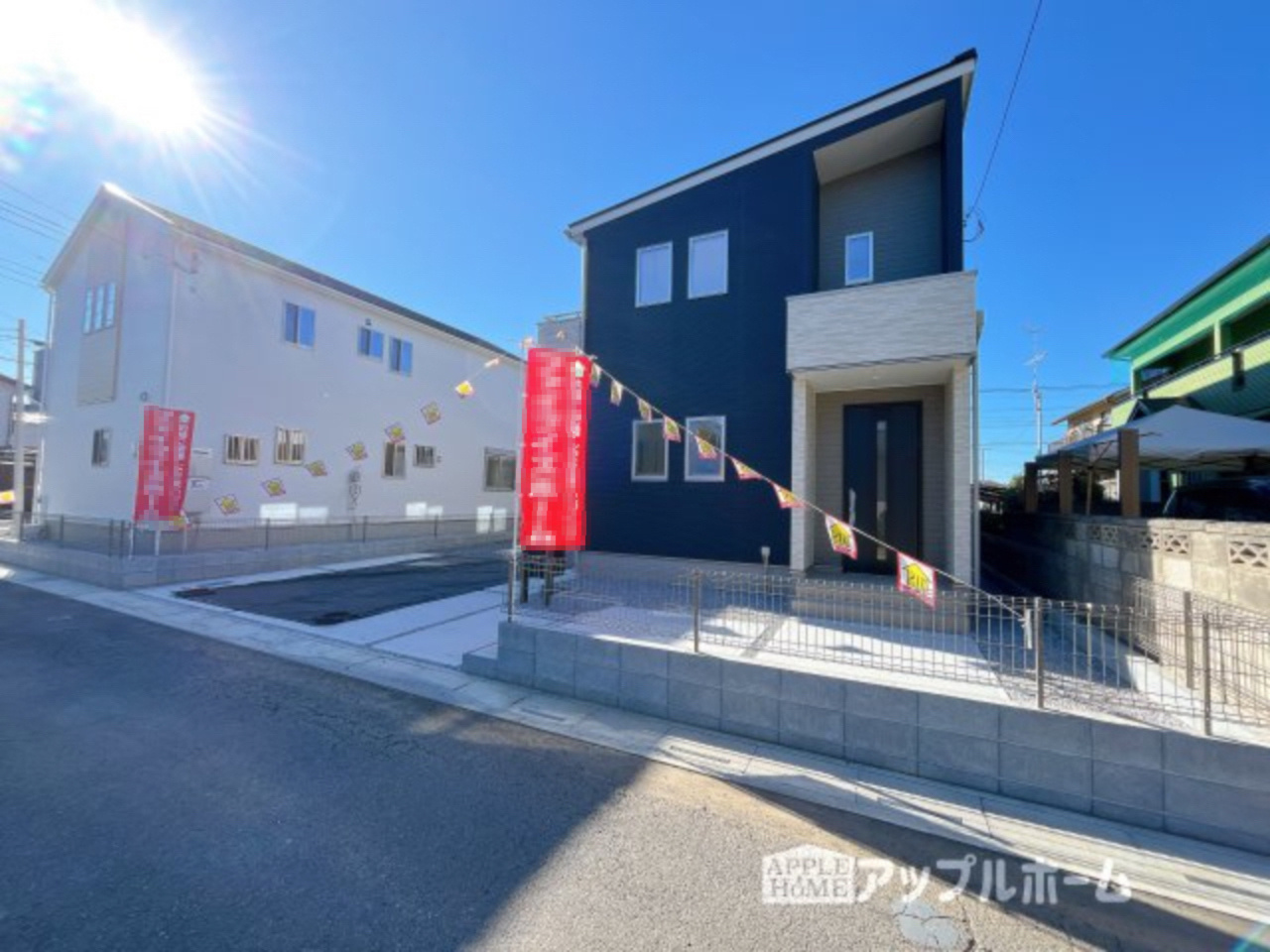 【新築住宅】深谷市天神町 全4区画の前面道路含む現地写真|ぜひ現地にて、実際の建物・街並み・日当たり等ご確認下さい♪お問い合わせはお気軽に☆　TEL「0120-466263」