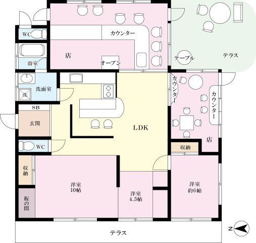 【間取り】 | 湯河原町宮上店舗付き戸建