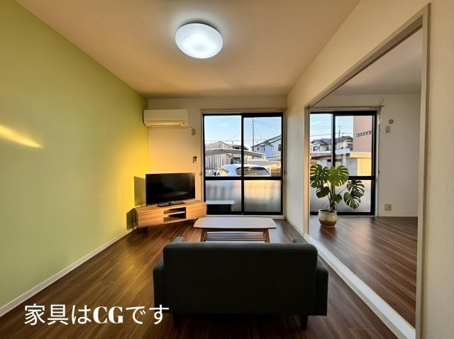 コーポ司　B棟の居間・リビング|家具はCGです、ついておりません。