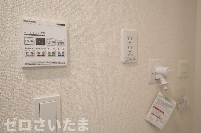 《仲介手数料無料》西区三橋６丁目1228-4新築一戸建てブルーミングガーデンの浴室|ガスの配線が来ているのでガス乾燥機も設置できます。