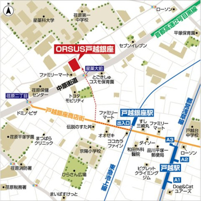 【地図】 | ＯＲＳＵＳ戸越銀座
