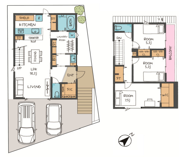 耐震等級3　収納豊富　垂水区小束山2丁目2号地　新築戸建
