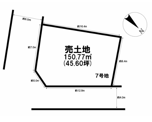 加古川市野口町長砂の土地図