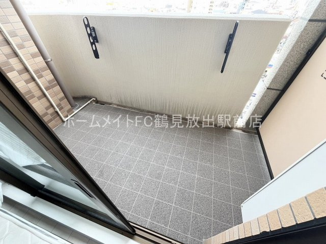 大阪市城東区永田３丁目の賃貸マンションのバルコニー