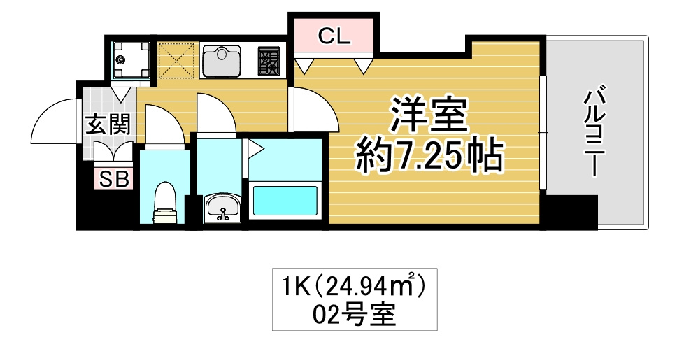 大阪市城東区永田３丁目の賃貸マンションの間取り