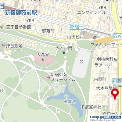 【地図】 | ジェイパーク御苑内藤町