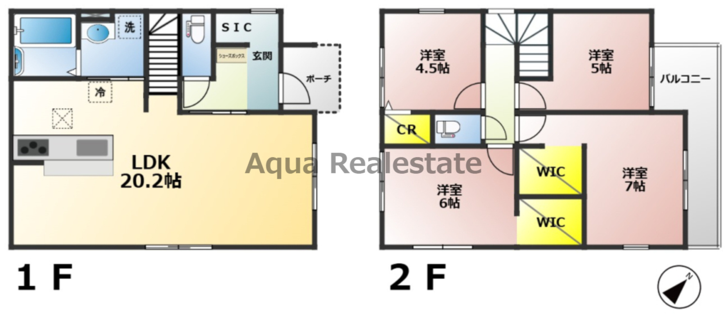 高松市西町　新築戸建の間取り