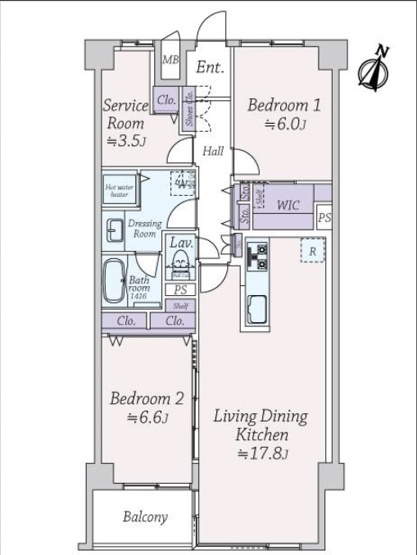【間取り】 | ★仲介手数料無料★マートルコート麹町（市ヶ谷駅近で、大変利便性の高い立地の大型ファミリーレジデンス）