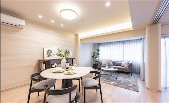 【居間・リビング】 | ★仲介手数料無料★マートルコート麹町（市ヶ谷駅近で、大変利便性の高い立地の大型ファミリーレジデンス）