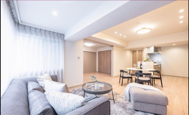 【居間・リビング】 | ★仲介手数料無料★マートルコート麹町（市ヶ谷駅近で、大変利便性の高い立地の大型ファミリーレジデンス）