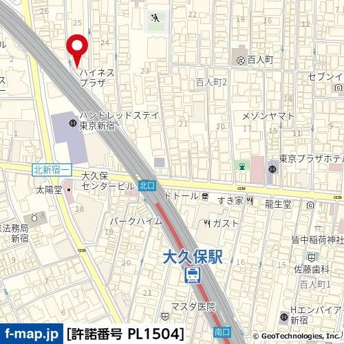 ハイネスプラザ新宿５の地図