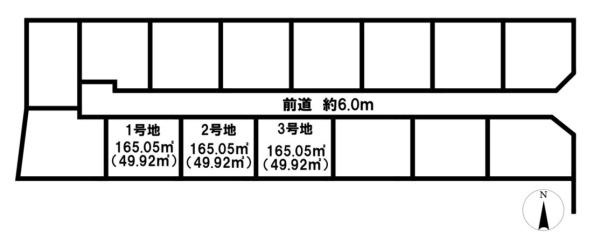 桜井市大字大福の売地の土地図|■こちらは２号地です！■