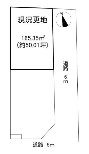 葛城市長尾の売地の土地図