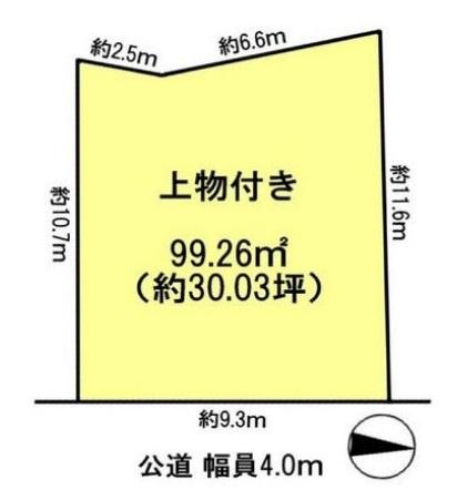 生駒郡斑鳩町龍田西６丁目の売地の土地図