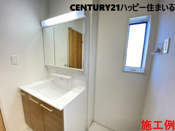 豊田市高岡本町南　全2棟・1号棟の独立洗面台|施工例