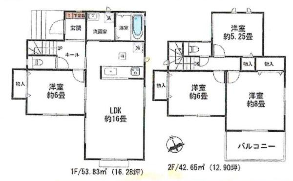 安城市美園町　全12区画・G号棟の間取り