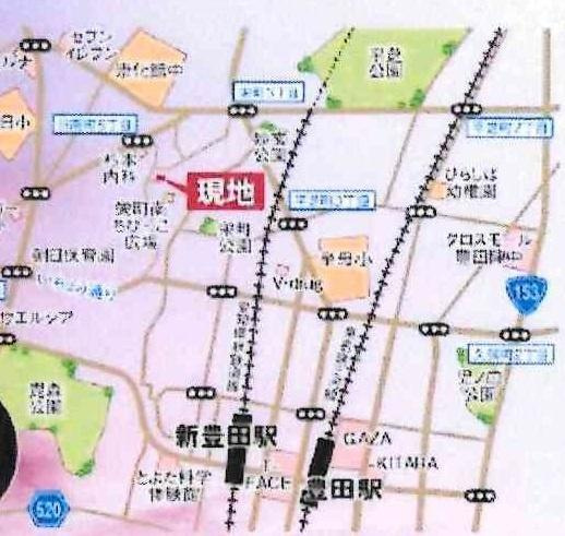 豊田市栄町　全3棟・1号棟のその他|現地案内図です。