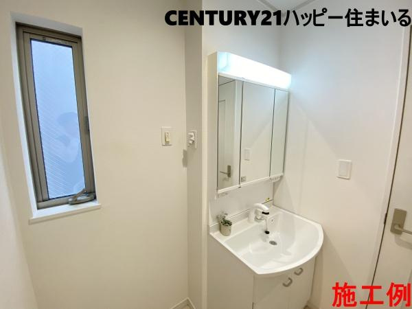 安城市美園町　全12区画・H号棟の独立洗面台|施工例