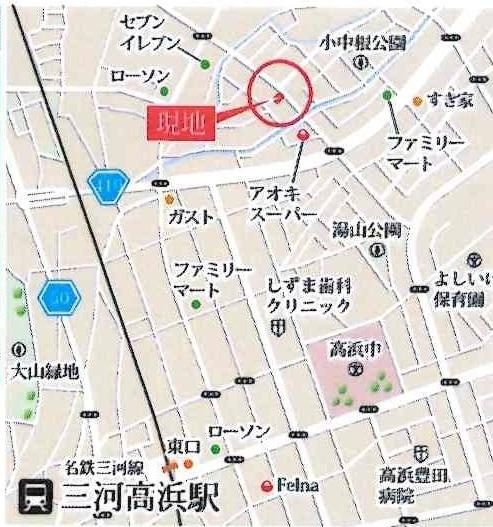 高浜市呉竹町4期　全2棟・2号棟のその他|現地案内図です。