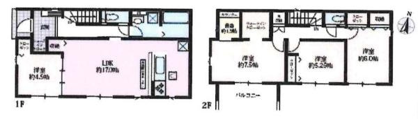 安城市姫小川町　全7棟・7号棟の間取り|間取り図です