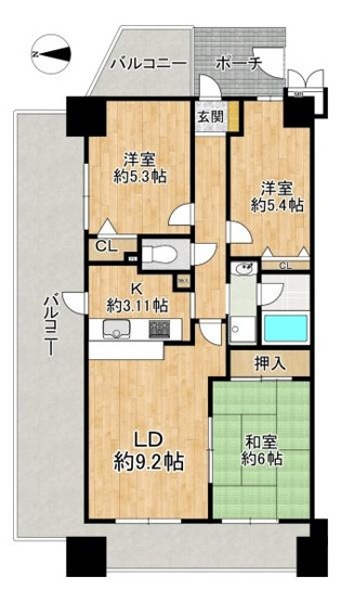 【間取り】 | ロータリー新石切　中古マンション