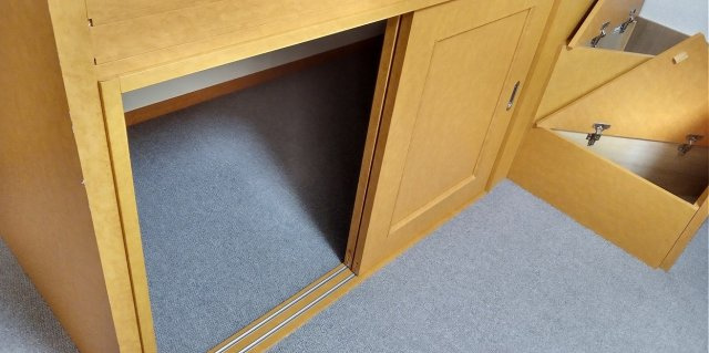 レオパレスあつべつの内装|ベッド下収納