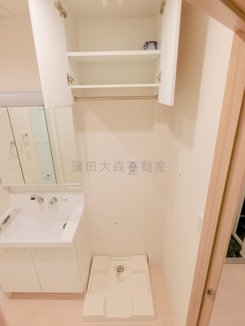 レザン池上の設備|吊り棚と室内洗濯機置場