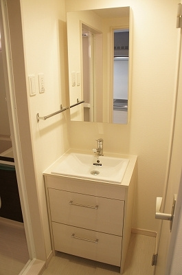 リブリ・ルームス弁天3の洗面所|広い洗面スペース