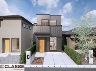 【前面道路含む現地写真】 | 伏見区淀木津町　売土地　建築条件付き | ・参考プラン価格：2310万（別途外構費-万、造成費等-万）
・建物価格は参考価格になります。
（弊社標準建物30坪で計算した価格です）
・参考プラン延床面積：69.42㎡