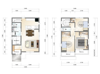 【参考プラン】 | 伏見区淀木津町　売土地　建築条件付き | 【1階】自由設計になりますので設計士と直接お話していただきオンリーワンのおうちづくりが可能です！需要の多いランドリールームも実現可能です。一緒に楽しくお家づくりをしていきましょう！