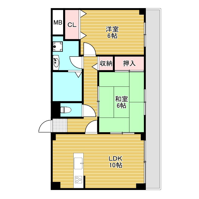 ヴィラ大鹿の間取り