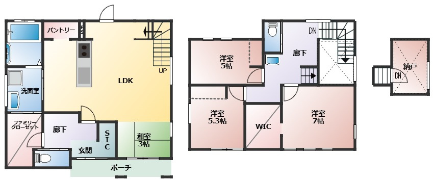久喜市伊坂北１丁目　中古一戸建ての間取り|アイ工務店施工！こだわりの注文住宅♪