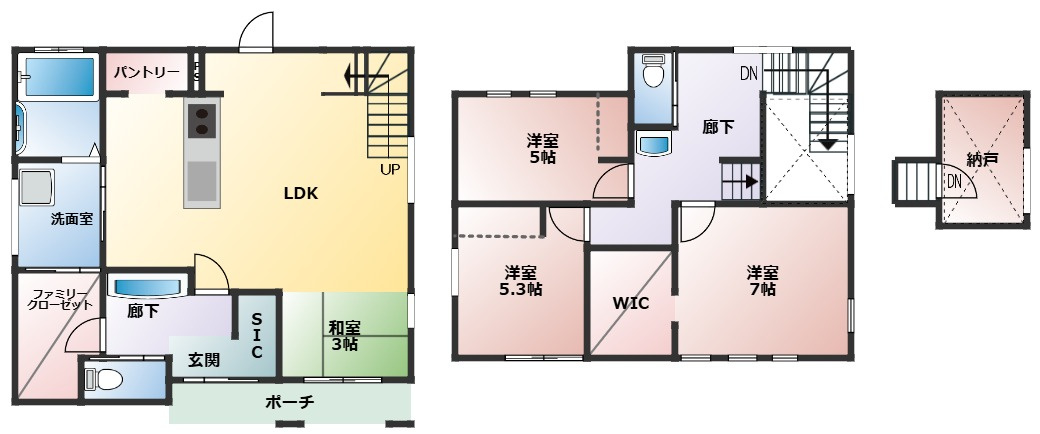 久喜市伊坂北１丁目　中古一戸建ての間取り|アイ工務店施工！こだわりの注文住宅♪