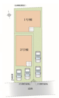茅ヶ崎市東海岸南2期　新築戸建　全2棟1号棟の区画図