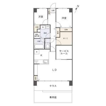 コアマンション女子大通りの間取り|2016年5月にリノベーションをしたお部屋です。庭付きなので小さいお子様やガーデニングが趣味の方におすすめです。