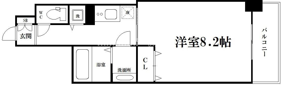 アヴェニール北浜の間取り