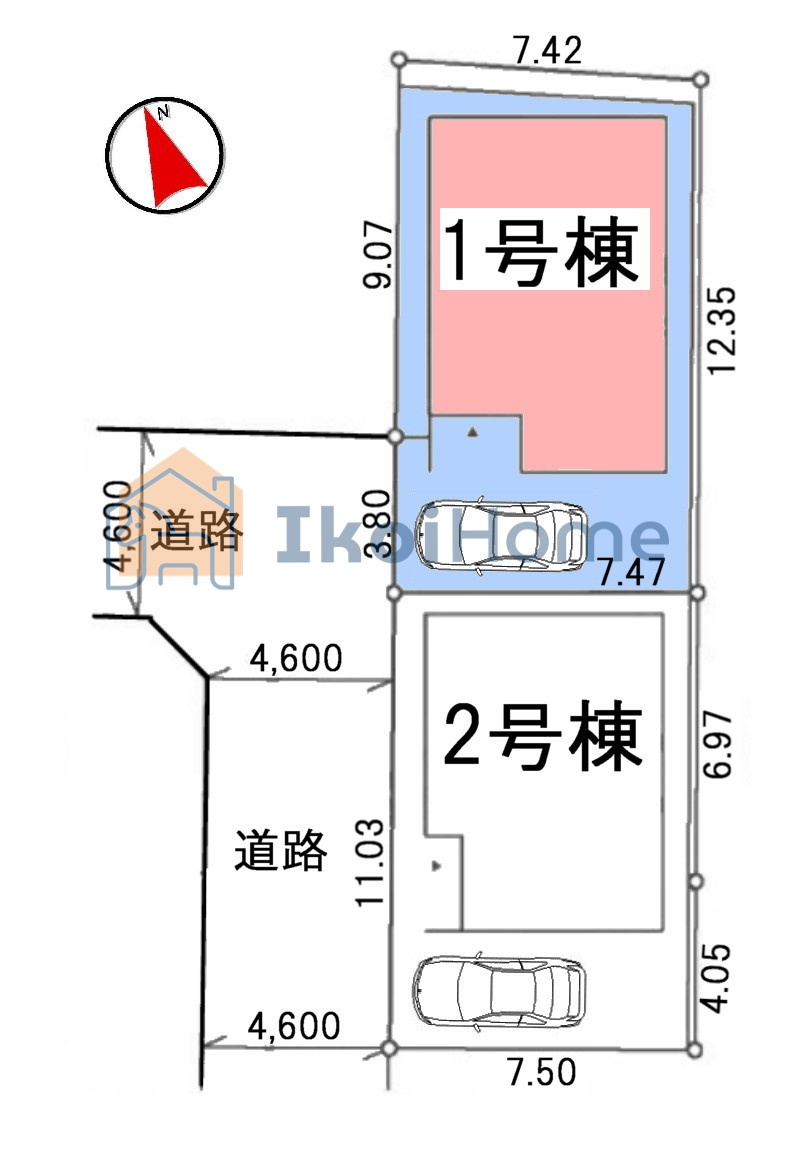 明石市貴崎4丁目　4期　1号棟　新築戸建のその他|【ホームページに現地動画掲載中】●年中無休：当日予約可●1号棟の区画図です！