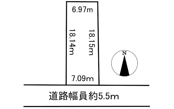 土地　香取町1丁目の土地図