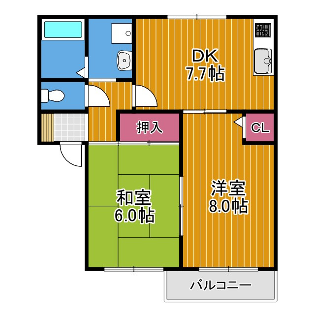 聖ソレアードA棟の間取り